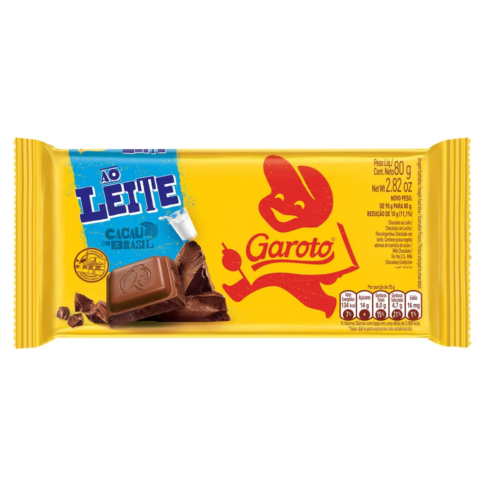 Chocolate em Barra Garoto ao Leite 80g |