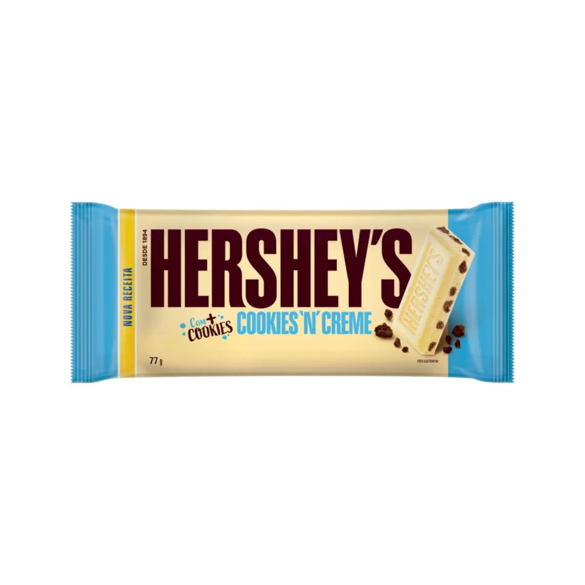 Barra de Chocolate Branco Cookies 77g Hersheys 1und
