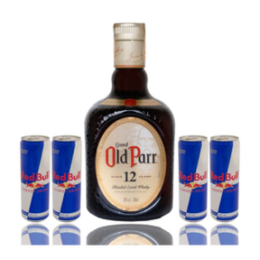 Whisky Old Parr + 4 Red Bull - 1L